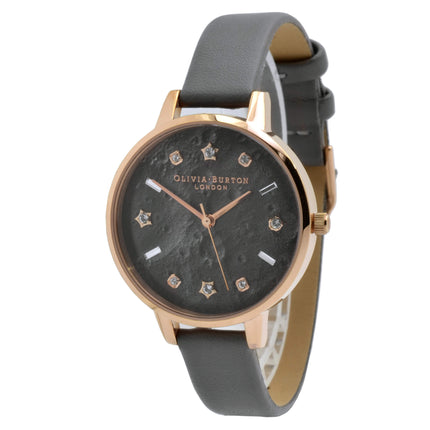 Olivia Burton Women's Watch - Celestial Quartz Grey Dial Leather Strap | OB16GD55 ,