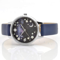 Olivia Burton Women's Watch - Celestial Quartz Black Dial Leather Strap | OB16GD82 ,