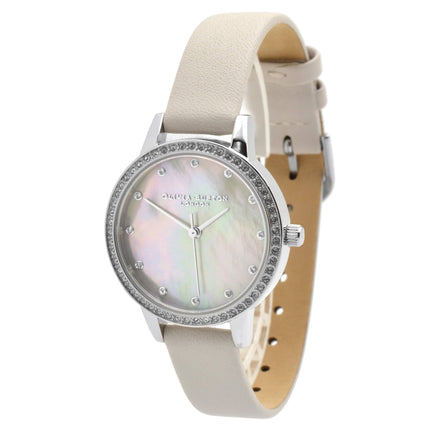 Olivia Burton Women's Watch - Classics MOP Dial Pink Leather Strap | OB16MD100 ,
