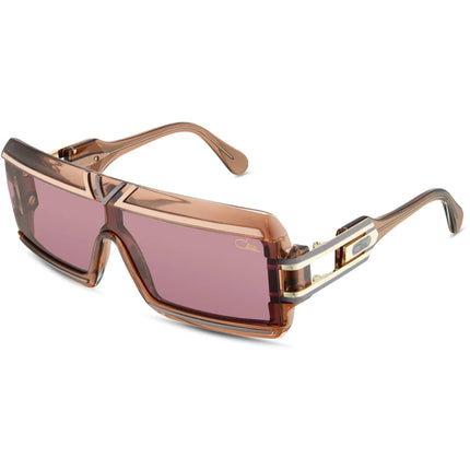 Cazal Unisex Sunglasses - Brown Caramel Metal/Acetate Full Rim Shield Frame | 856 002 ,