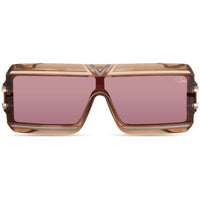 Cazal Unisex Sunglasses - Brown Caramel Metal/Acetate Full Rim Shield Frame | 856 002 ,