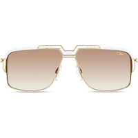 Cazal Men's Sunglasses - Gold White Full Rim Square Shape Frame Brown Lens | 9103 004 ,