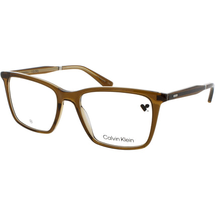 Calvin Klein Men's Eyeglasses - Taupe Plastic Full Rim Rectangular Frame | CK23514 260 ,