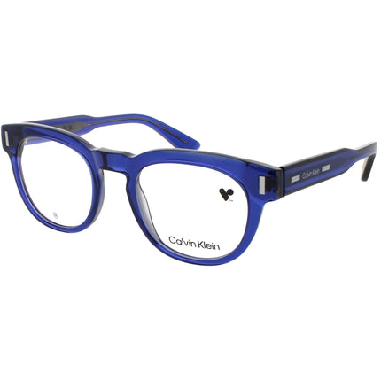 Calvin Klein Unisex Eyeglasses - Blue Plastic Full Rim Round Shape Frame | CK23542 438 ,