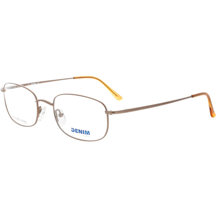 Denim Men's Eyeglasses - Brushed Bronze Full Rim Oval 53mm Frame | DENIM 104 0K2L ,