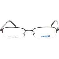Denim Unisex Eyeglasses - Graphite Stainless Steel Rectangular Frame | DENIM 136 0FK7 ,
