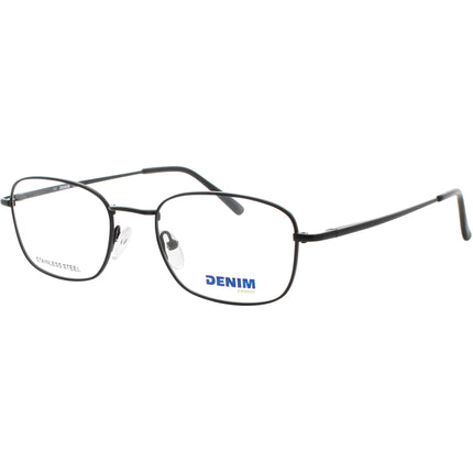 Denim Unisex Eyeglasses - Matte Black Stainless Steel Full Rim Frame | DENIM 145 0003 ,