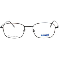 Denim Unisex Eyeglasses - Matte Black Stainless Steel Full Rim Frame | DENIM 145 0003 ,