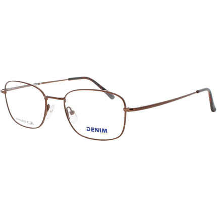 Denim Unisex Eyeglasses - Havana Green Stainless Steel Full Rim Frame | DENIM 145 01D1 ,
