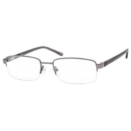 Denim Unisex Eyeglasses - Gunmetal Half Rim Rectangular 53mm Frame | DENIM 147 0X93 ,
