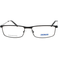 Denim Unisex Eyeglasses - Matte Black Stainless Steel Full Rim Frame | DENIM 148 0003 ,