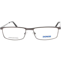 Denim Unisex Eyeglasses - Matte Gunmetal Full Rim Rectangular Frame | DENIM 148 0CX1 ,