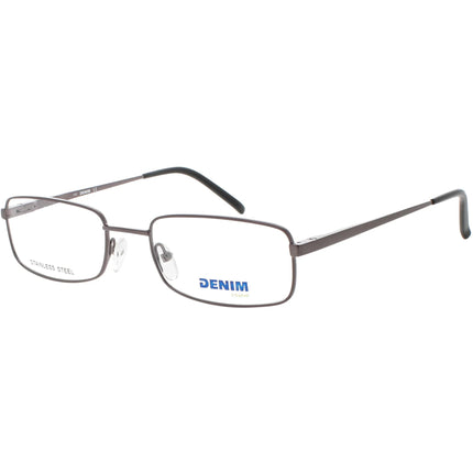 Denim Unisex Eyeglasses - Gunmetal Full Rim Rectangular 55mm Frame | DENIM 149 0JPT ,