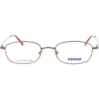 Denim Unisex Eyeglasses - Brown Stainless Steel Full Rim Oval Frame | DENIM 161 0JDD ,