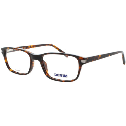 Denim Unisex Eyeglasses - Havana Acetate Full Rim Rectangular Frame | DENIM 165 0086 ,