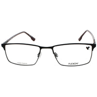 Flexon Men's Eyeglasses - Matte Black Titanium Full Rim Rectangular Frame | E1129 002 ,