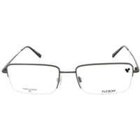Flexon Men's Eyeglasses - Satin Gunmetal Titanium Half Rim Rectangular | H6073 070 ,