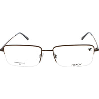 Flexon Men's Eyeglasses - Satin Navy Titanium Half Rim Rectangular 59mm | H6073 414 ,