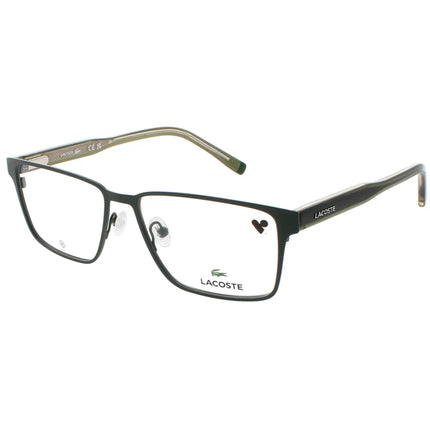 Lacoste Men's Eyeglasses - Khaki Metal Full Rim Rectangular Shape Frame | L2297 275 ,