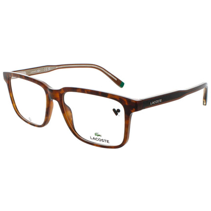 Lacoste Unisex Eyeglasses - Havana Brown Acetate Full Rim Square Frame | L2946 219 ,