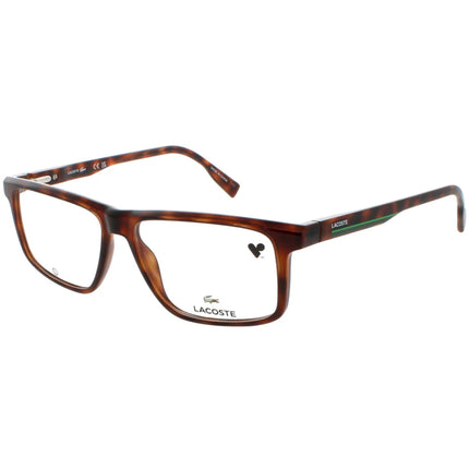 Lacoste Men's Eyeglasses - Havana Acetate Full Rim Square Shape Frame | L2959 214 ,