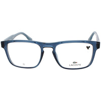Lacoste Men's Eyeglasses - Transparent Blue Acetate Full Rim Square Frame | L2972 410 ,
