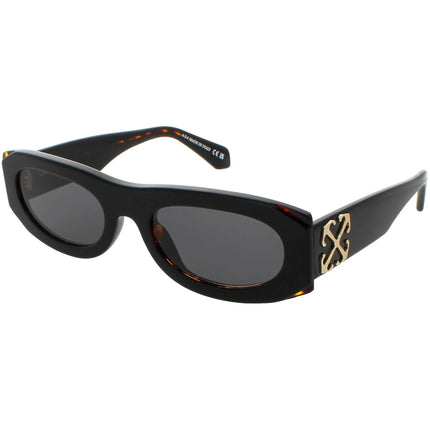 Off-White Unisex Sunglasses - Black Full Rim Oval Frame | ORLANDO OERI13OF24PLA0011007 ,