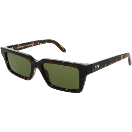 Off-White Unisex Sunglasses - Havana Rectangular Frame | WARREN OERI13AF24PLA0016055 ,