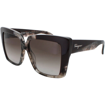 Salvatore Ferragamo Women's Sunglasses - Grey Marble Butterfly Frame | SF1060S 021 ,
