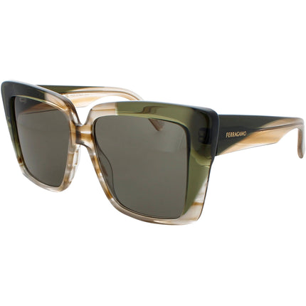 Salvatore Ferragamo Women's Sunglasses - Striped Honey Full Rim Frame | SF1060SN 263 ,