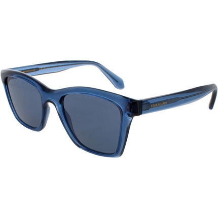 Salvatore Ferragamo Women's Sunglasses - Transparent Blue Cat Eye Frame | SF2001S 432 ,