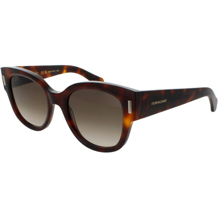 Salvatore Ferragamo Women's Sunglasses - Tortoise Acetate Cat Eye Frame | SF2007S 240 ,