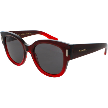 Salvatore Ferragamo Women's Sunglasses - Transparent Dark Red Full Rim | SF2007S 615 ,