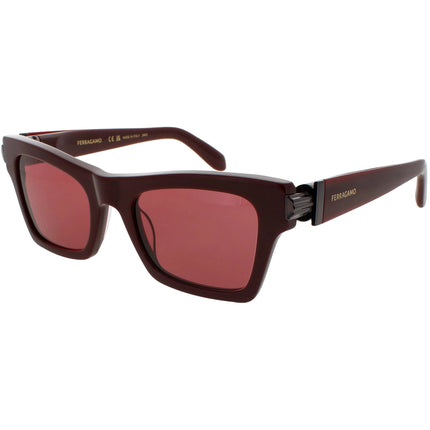 Salvatore Ferragamo Women's Sunglasses - Burgundy Full Rim Cat Eye Frame | SF2013S 606 ,