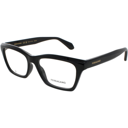 Salvatore Ferragamo Unisex Eyeglasses - Black Full Rim Cat Eye Frame | SF2986 001 ,