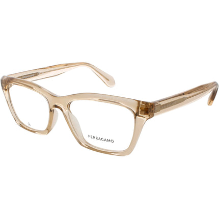 Salvatore Ferragamo Women's Eyeglasses - Transparent Beige Full Rim Frame | SF2986 259 ,
