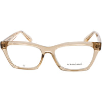 Salvatore Ferragamo Women's Eyeglasses - Transparent Beige Full Rim Frame | SF2986 259 ,