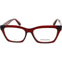 Salvatore Ferragamo Women's Eyeglasses - Transparent Red Full Rim Frame | SF2986 616 ,