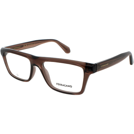 Salvatore Ferragamo Men's Eyeglasses - Transparent Brown Full Rim Frame | SF2988 232 ,