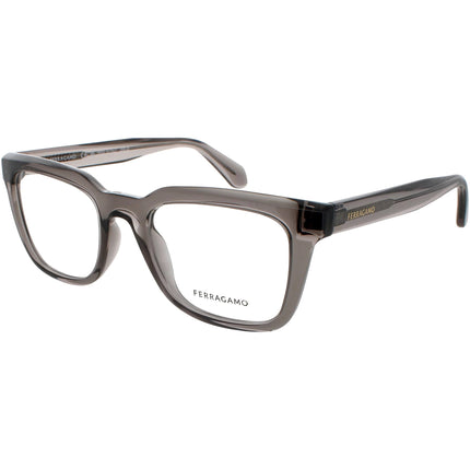 Salvatore Ferragamo Men's Eyeglasses - Transparent Grey Full Rim Frame | SF2990 020 ,