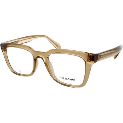 Salvatore Ferragamo Men's Eyeglasses - Transparent Light Brown Full Rim | SF2990 213 ,