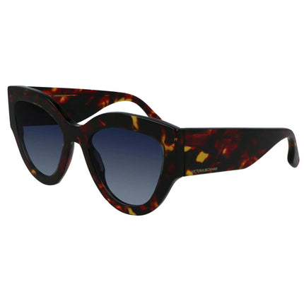 Victoria Beckham Women's Sunglasses - Havana Red Full Rim Cat Eye Frame | VB628S 609 ,