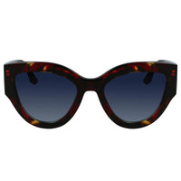 Victoria Beckham Women's Sunglasses - Havana Red Full Rim Cat Eye Frame | VB628S 609 ,
