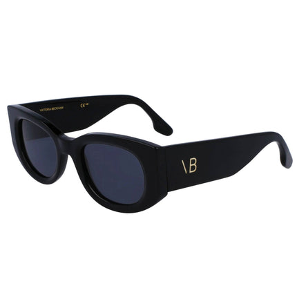 Victoria Beckham Women's Sunglasses - Black Plastic Full Rim Oval Frame | VB654S 001 ,