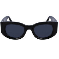 Victoria Beckham Women's Sunglasses - Black Plastic Full Rim Oval Frame | VB654S 001 ,