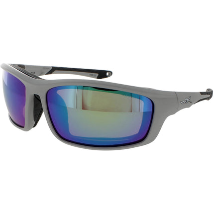 Wiley X Unisex Sunglasses - Matte Cool Grey Wraparound Frame | GRID CAPTIVATE CCGRD07 ,