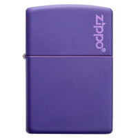 Zippo Windproof Lighter - Classic Purple Matte Zippo Logo with Lasered Hinge | 237ZL ,
