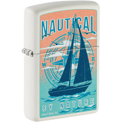 Zippo Windproof Lighter - Buck Wear Serene Color Image Design White Matte | 46150 ,