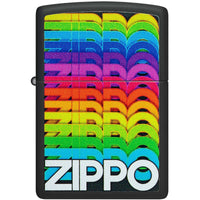 Zippo Windproof Lighter - Techno Zippo Color Image Design Black Matte Finish | 46234 ,