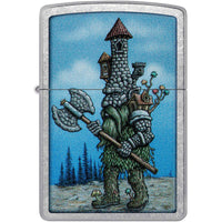 Zippo Windproof Lighter - Castle Troll Design Classic Street Chrome Finish | 46246 ,